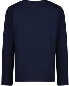 VINGINO longsleeve Basic met printopdruk donkerblauw Jongens Katoen Ronde hals 104