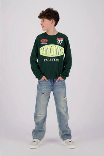 VINGINO longsleeve Groen Jongens Katoen Ronde hals Printopdruk 104 - Foto 3