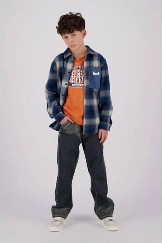 VINGINO longsleeve Jean met printopdruk zacht oranje Jongens Katoen Ronde hals 116