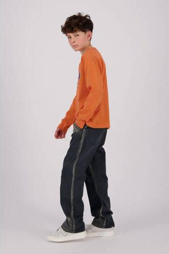 VINGINO longsleeve Jean met printopdruk zacht oranje Jongens Katoen Ronde hals 116 - Foto 3