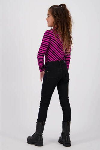 VINGINO longsleeve Jenice met all over print roze zwart Meisjes Viscose Opstaande kraag 104 - Foto 5