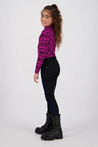 VINGINO longsleeve Jenice met all over print roze zwart Meisjes Viscose Opstaande kraag 104 - Foto 4