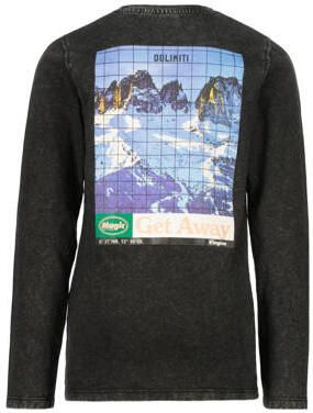 VINGINO longsleeve Jinject zwart Jongens Katoen Ronde hals Effen 116 - Foto 2