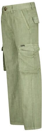 VINGINO loose fit cargobroek Shanna olijfgroen Meisjes Katoen Effen 164