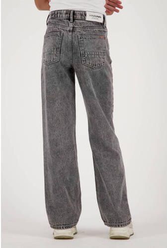 VINGINO loose fit jeans Cato Star met sterren grey vintage Grijs Meisjes Denim 176 - Foto 4