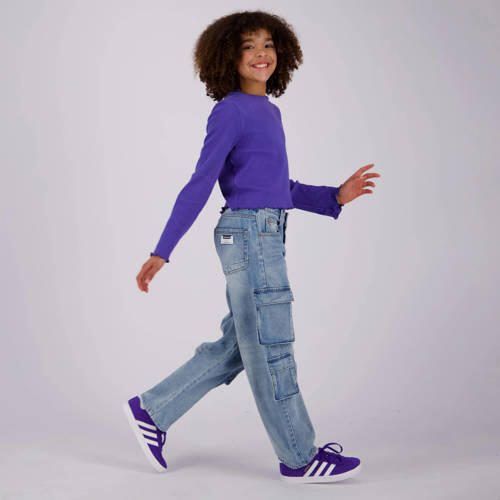 VINGINO loose fit jeans Kit old vintage Blauw Denim Effen 110 - Foto 3