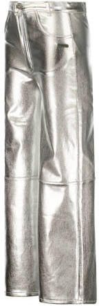 VINGINO metallic wide leg broek Sarley zilver Meisjes Katoen Effen 176 - Foto 4