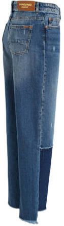 VINGINO mom jeans Chiara Damage dark vintage Blauw Meisjes Denim Effen 116 - Foto 4