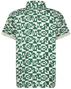 VINGINO overhemd Lampo met all over print groen wit Jongens Katoen Klassieke kraag 164 - Foto 2