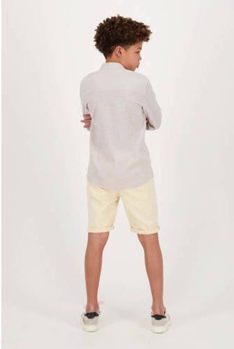VINGINO overhemd LAURENT beige Jongens Polyester Klassieke kraag Effen 176