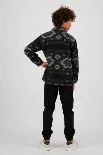 VINGINO overshirt Lefso met all over print zwart groen beige Overhemd Jongens Polyester Klassieke kraag 104 - Foto 3