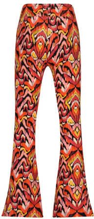 VINGINO pyjama Wanda oranje zwart Meisjes Stretchkatoen Ronde hals Meerkleurig 134 140