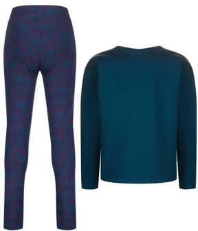 Vingino pyjama Wayra donkerblauw Meisjes Stretchkatoen Ronde hals All over print - Foto 3