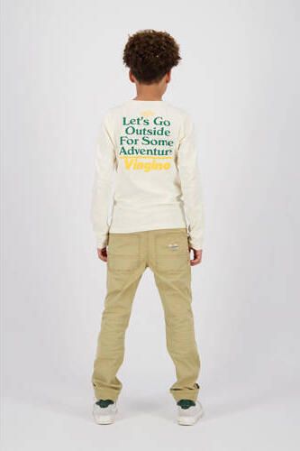 VINGINO regular fit cargobroek Siton geel Jongens Katoen Effen 152 - Foto 3