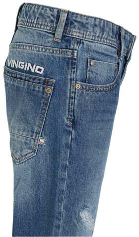 VINGINO regular fit jeans Baggio Vintage met slijtage blue vintage Blauw Jongens Denim 140 - Foto 4