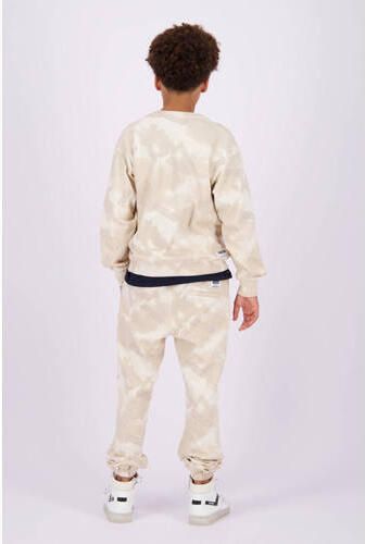 VINGINO regular fit joggingbroek Sordo met all over print beige grijs Jongens Sweat 128 - Foto 4