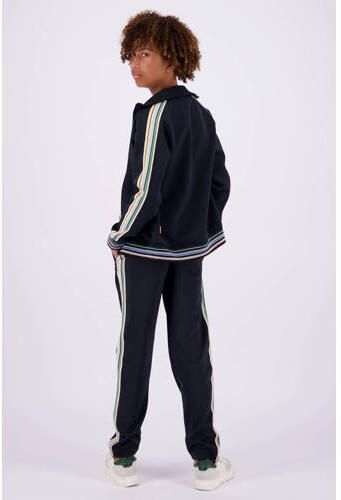 VINGINO regular fit joggingbroek Sowin met zijstreep zwart zand Jongens Polyester 152 - Foto 3