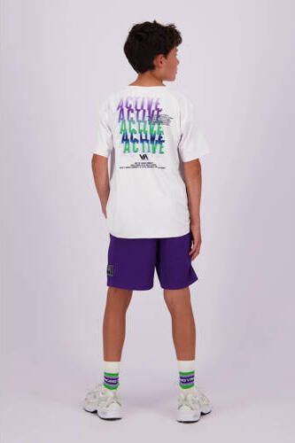 VINGINO regular fit sweatshort Race paars Korte broek Jongens Polyester 104