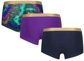 VINGINO short Tie dye set van 3 zwart groen lila Slip Meisjes Stretchkatoen 110 116 - Foto 2