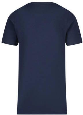 VINGINO shortama Wander donkerblauw beige Jongens Stretchkatoen Ronde hals 110 116