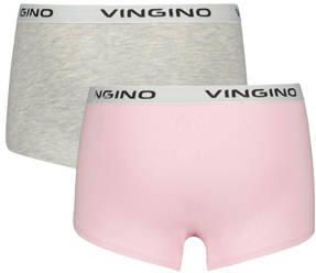 VINGINO shorts set van 2 lichtroze grijs melange Slip Meisjes Stretchkatoen 170 176