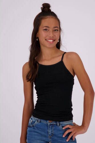 VINGINO singlet set van 2 zwart Hemd Meisjes Stretchkatoen (duurzaam) Ronde hals 170 176 - Foto 3