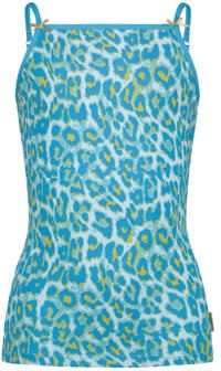 VINGINO singlet + short Animal lichtblauw Top + short Meisjes Stretchkatoen Ronde hals 110 116 - Foto 2
