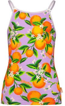 VINGINO singlet + short Orange lila oranje Top + short Paars Meisjes Stretchkatoen Ronde hals 110 116