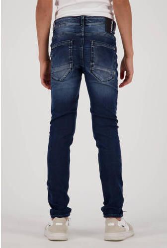 VINGINO skinny jeans Alfons deep dark Blauw Jongens Stretchdenim Effen 104 - Foto 3