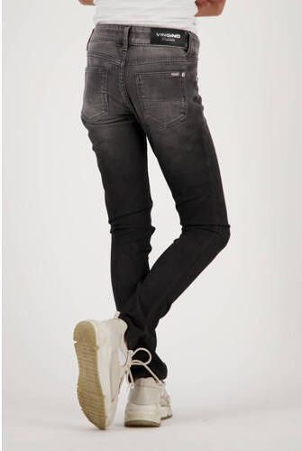 VINGINO skinny jeans Amia Dip black Grijs Meisjes Denim Effen 140 - Foto 4