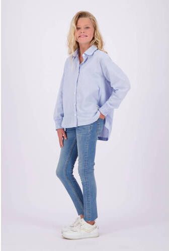 VINGINO skinny jeans Amia medium blue denim Blauw Meisjes Katoen Effen 152