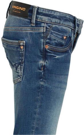 VINGINO skinny jeans Amiche dark used Blauw Meisjes Denim Effen 128 - Foto 6