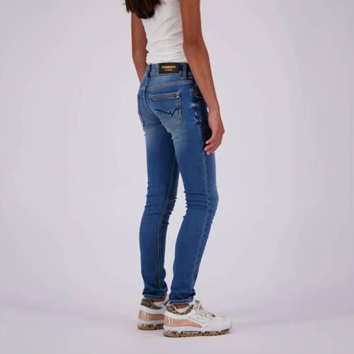 VINGINO skinny jeans Amiche dark used Blauw Meisjes Denim Effen 128 - Foto 5