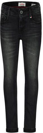 VINGINO skinny jeans AMINTORE dark grey vintage Grijs Jongens Stretchdenim 116