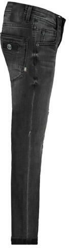VINGINO skinny jeans AMINTORE grey vintage Grijs Jongens Stretchdenim Effen 128 - Foto 3