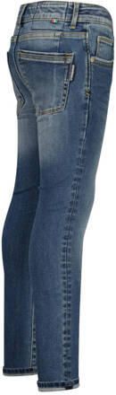 VINGINO skinny jeans Amos dark blue denim Blauw Jongens Katoen Effen 128