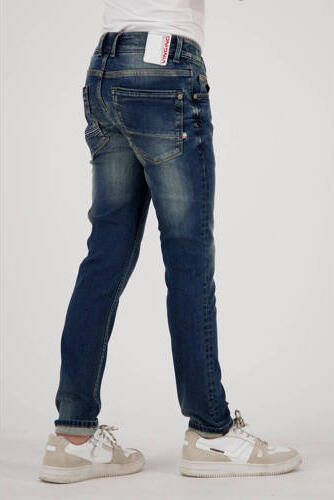 VINGINO skinny jeans Amos mid blue wash Blauw Jongens Stretchdenim Effen 104 - Foto 4