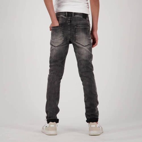 VINGINO skinny jeans Anzio Basic dark grey vintage Grijs Jongens Denim 104 - Foto 4