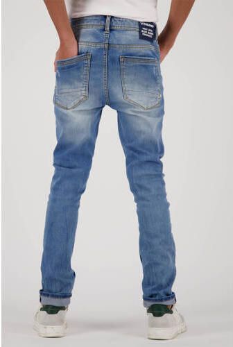 VINGINO skinny jeans Anzio met slijtage cruziale blue Blauw Jongens Stretchdenim 140 - Foto 3