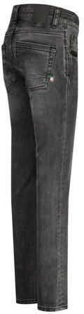 VINGINO skinny jeans Anzio washed black Zwart Jongens Stretchdenim Effen 128