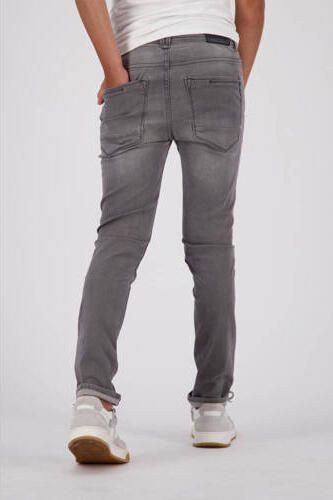 VINGINO skinny jeans APACHE dark grey vintage Grijs Jongens Stretchdenim 104 - Foto 4