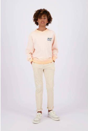 VINGINO slim fit broek Seth beige Jongens Katoen Effen 128