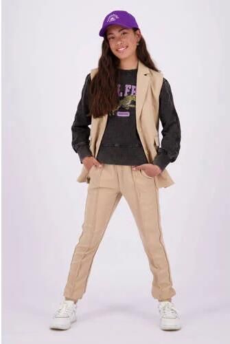 VINGINO slim fit broek Solange zand Beige Meisjes Polyester Effen 140 - Foto 3
