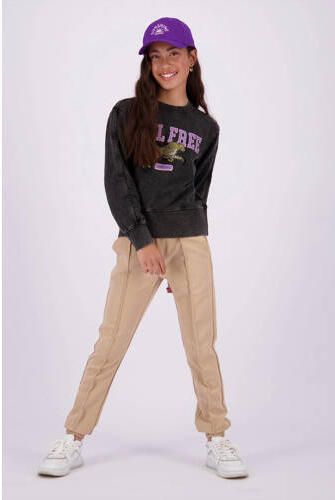 VINGINO slim fit broek Solange zand Beige Meisjes Polyester Effen 140