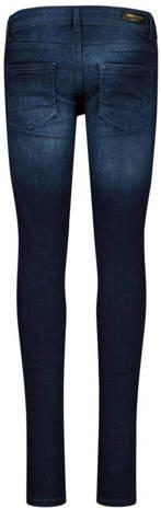 VINGINO slim fit jeans Bernice deep dark Blauw Meisjes Stretchdenim Effen 152