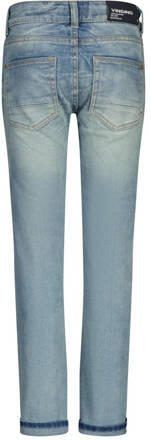 VINGINO slim fit jeans Dante old vintage Blauw Jongens Stretchdenim Effen 140