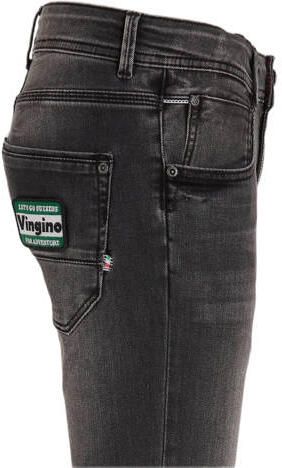 VINGINO slim fit jeans Diego black Zwart Jongens Denim Effen 104 - Foto 4