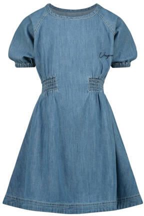 VINGINO spijkerjurk mid blue wash Blauw Meisjes Denim Ronde hals Effen 128 - Foto 3