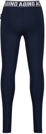VINGINO sportlegging Shelby diep donkerblauw neon groen Sportbroek Meisjes Polyester 128