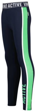 VINGINO sportlegging Shelby diep donkerblauw neon groen Sportbroek Meisjes Polyester 128 - Foto 3